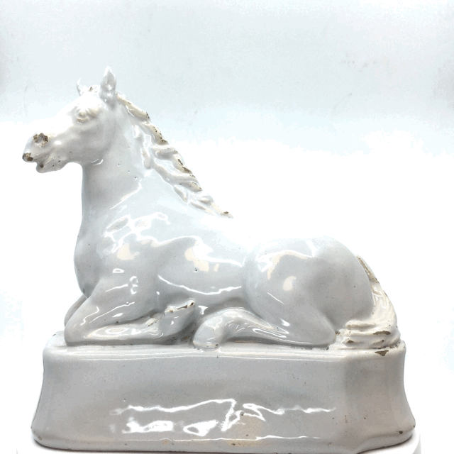 1842 gif white ceramic horse figures 3d view