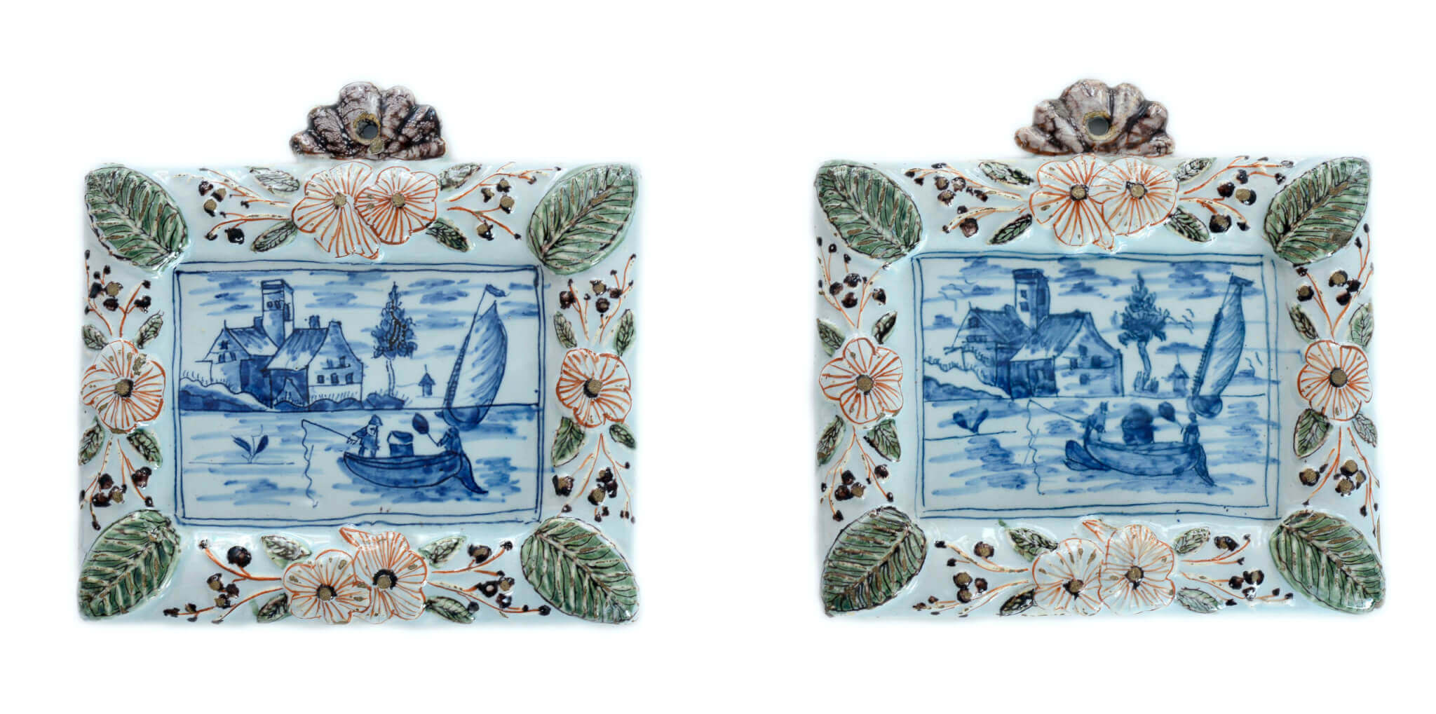 Polychrome Delftware plaques